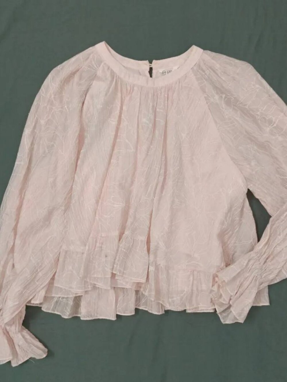 Light Pink Ruffle Blouse